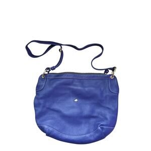Bruno Rossi Firenze Pegasus Royal Blue Purple Italian Leather Crossbody PurseBag